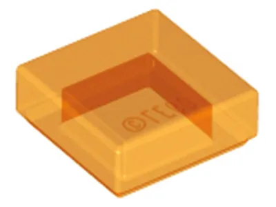 Productafbeelding van Lego® 1x1 platte steen 3070 - 1 stuk, transparant oranje