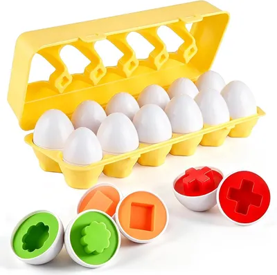 Imagen del producto de Huevos Montessori, 12 unidades, de colores, juguete educativo para niños