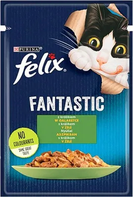 Produktbild von Purina Felix Fantastisches Kaninchen in Gelee - Katzen Nassfutter - 85g