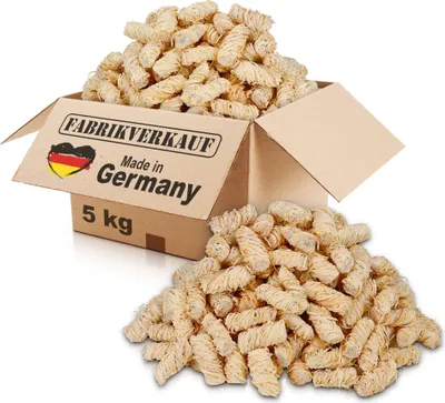 Produktbild von FABRIKVERKAUF Öko-Anzündwolle (5 kg) ca. 400 Stück | Kaminanzünder und Grillanzünder auch als Ofenanzünder Holz und Wachs | Germany