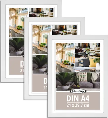 Produktbild von Posterrahmen, Bilderrrahmen 3-er Set DIN A4 weiß