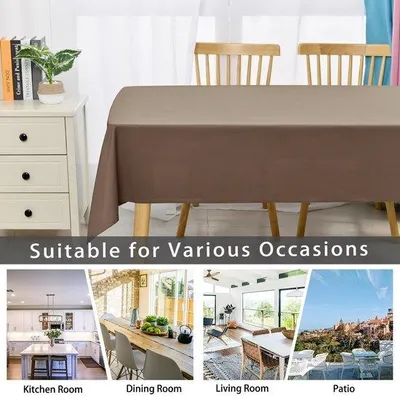 Productafbeelding van Ibenzoa® tafelkleed – waterafstotend en vlekbestendig, polyester, 130 x 160 cm, geschikt voor binnen- en buitengebruik, gemakkelijk te onderhouden