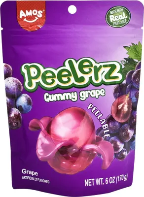 Produktbild von Amos Peelerz Gummy Grape (12 x 170g)