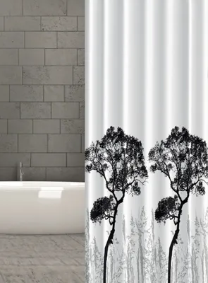 Produktbild von Textil Duschvorhang Tree Bäume inkl. Duschvorhangringe