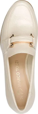 Produktbild von MARCO TOZZI Damen Slipper klassischer Loafer mit Blockabsatz 2-24250-45, Größe:40 EU, Farbe:Beige