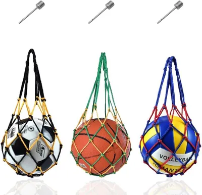Imagen del producto de Conjunto de redes, de 3 piezas, 55 x 5 cm, para fútbol, baloncesto y voleibol