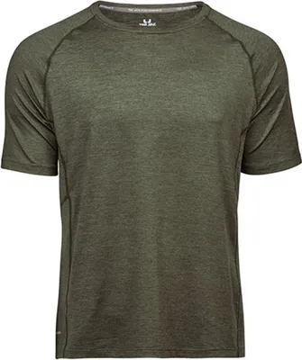 Zdjęcie produktu dla Koszulka sportowa męska Tee Jays 7020 | Cool-Dry - Kolor: Olive Melange - Rozmiar: M