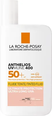 Produktbild von La Roche Posay Anthelios Invisible Fluid, Getönt UVMune 400 mit LSF50+, Sonnenfluid für empfindliche, zu Sonnenallergie neigende Haut, Mit Mexoryl und Netlock-Technologie, 50 ml