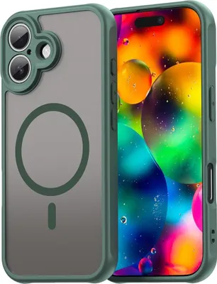 Produktbild von iPhone 17 Hülle - Coverup Mattes transparentes Back Cover mit Kameraschutz - MagSafe Compatible - Grün