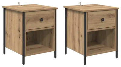 Zdjęcie produktu dla Szafka Nocna 2 szt. Dąb rzemieślniczy 40 x 42 x 50 cm