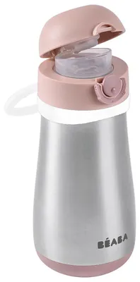 Produktbild von Beaba Edelstahl Strohhalmbecher 350ml mit Handgriff - Blau; 913522