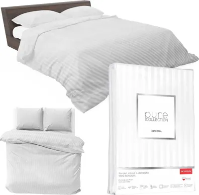 Zdjęcie produktu dla Deco4Home pościel satynowa | 220x200 cm | bawełna | biały