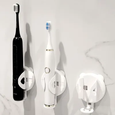 Obrázek produktu pro Sada 3 samolepicích držáků na zubní kartáčky pro montáž na zeď s automatickým gravitačním senzorem a zesíleným upevněním