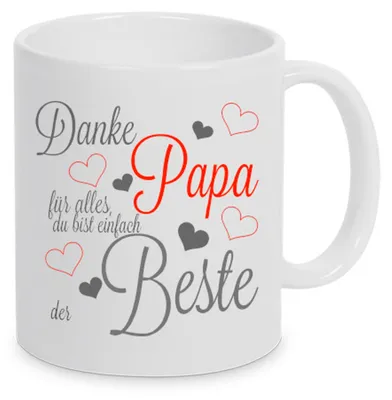 Produktbild von TassenKing - Danke Papa, du bist einfach der Beste - Tasse - Kaffeetasse - Tasse mit Spruch