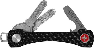 Productafbeelding van Famanu sleutelorganizer met flessenopener - Geschikt voor maximaal 12 sleutels - Compact - Zwart