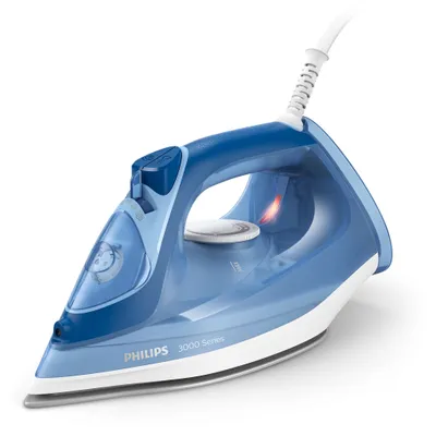 Produktbild von Philips 3000 series DST3031/20 Dampfbügeleisen - Dampfbügeleisen - Keramik-Bügelsohle - 1,9 m - 180 g/min - Blau - 40 g/min (DST3031/20)