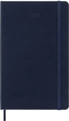 Produktbild von Moleskine 12 Monate Wochenkalender 2023, Large/A5, 1 Wo = 2 Seiten, horizontal, Fester Einband, Saphir