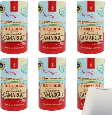 Produktbild von Le Saunier de Camargue Fleur de Sel Le Saunier de Camargue Meersalz VPE (6x1kg Dose) + usy Block