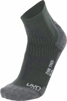 Zdjęcie produktu dla Skarpety trekkingowe UYN Low Cut dwuwarstwowe męskie military/grey melange 45-47