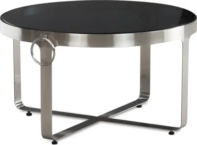 Produktbild von WOHNLING Couchtisch Glas Sofatisch Ø 60 cm Tisch Wohnzimmertisch Rund Silber