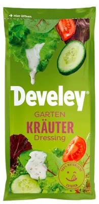 Zdjęcie produktu dla Sos sałatkowy z ziołami ogrodowymi Develey lekko cierpki 75ml