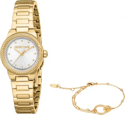 Zdjęcie produktu dla Zestaw damski ROBERTO CAVALLI RC5L117M0025 złoty fashion na prezent