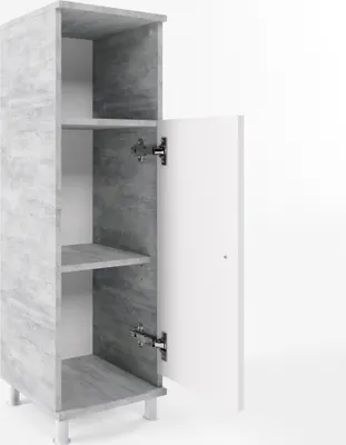 Produktbild von Vicco Midischrank Fynn, 30 x 95 cm, Beton/Weiß