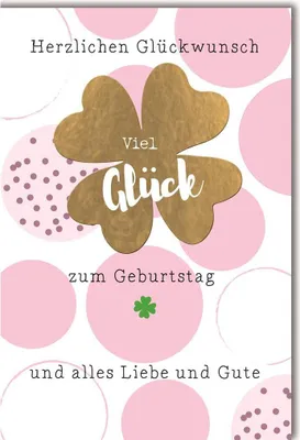 Produktbild von Geburtstag - Glückwunschkarte im Format 11,5 x 17 cm mit Umschlag