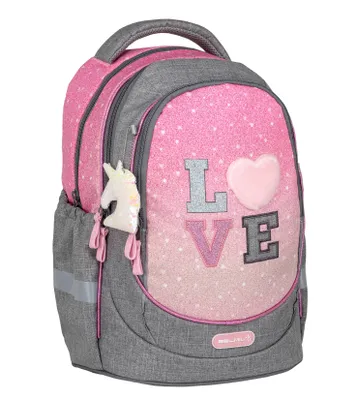 Produktbild von Belmil Schulrucksack "In love fashion - Gray" mit Brustgurt