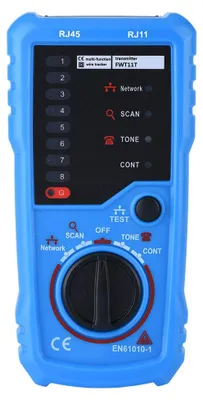 Zdjęcie produktu dla Precyzyjny lokalizator przewodów telefonicznych – tester kabli do wykrywania i lokalizowania miejsc uszkodzeń dla złączy RJ11 i RJ45