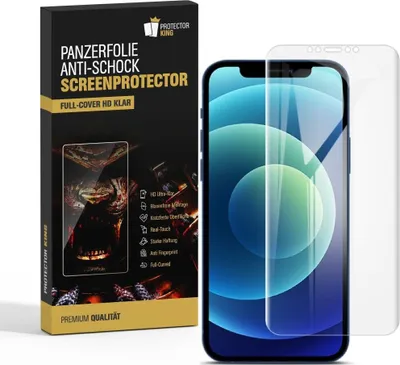 Produktbild von 4x Panzerfolie für iPhone 12 Pro Max FULL COVER Displayschutzfolie Klar