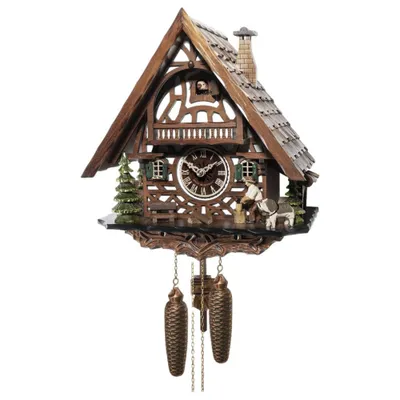 Produktbild von Engstler - 4951/8 - Kuckucksuhr - 8-Tage-Kettenzugwerk - Nussbaum