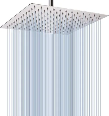 Immagine prodotto di Soffione a pioggia in acciaio inossidabile 304, 30 cm di diametro, cromato, quadrato