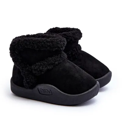 Produktbild von Kinder Schneestiefel mit Klettverschluss Schwarz Unitia 25