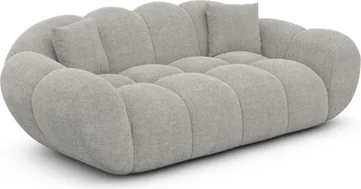 Produktbild von Strukturstoff 2-Sitzer Couch Liva Hellgrau