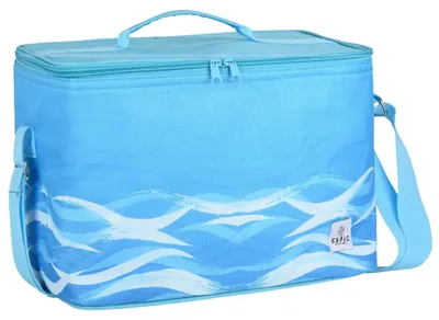 Produktbild von Estia Thermotasche Picknicktasche Kühltasche 15 L blau weiß Camping Picknick