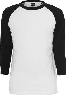 Produktbild von Urban Classics Langarmshirt Herren Contrast 3/4 Sleeve Raglan Tee weiß/schwarz 4XL