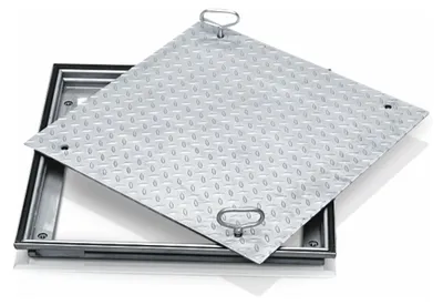 Produktbild von Zarges Aluminium Schachtabdeckung mit verzinkter Stahldeckplatte 600 mm x 600 mm