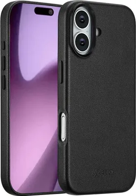 Produktbild von Accezz MagSafe Leather Backcover iPhone 17 - Onyx Black
