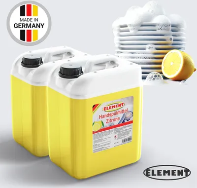 Produktbild von Element Geschirrspülmittel | 20 Liter | Combo | Spülmittel | Handspülmittel | Zitrone | mit hoher Fettlösekraft | Geschirrreiniger
