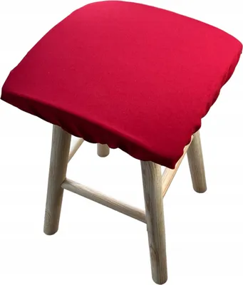 Produktbild von Hockerkissen, Quadratisches Kissen, Rot, 30 x 30 cm, Küchenhockerkissen, Weiches quadratisches Hockerkissen