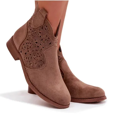 Produktbild von Damenturnschuhe mit Perforationen auf Flachabsatz S.Barski HY61-8026 Braun 38
