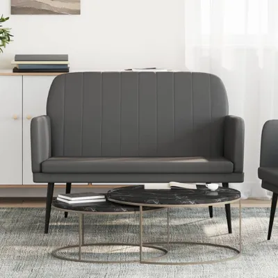 Immagine prodotto di The Living Store panca grigia 107x80x81 cm in Pelle finta
