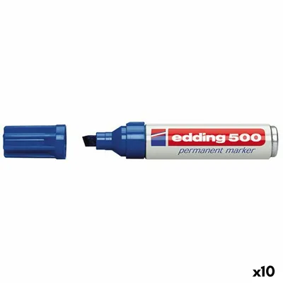 Produktbild von Edding 4-500 003 Permanent-Marker Meißel Blau 10 Stück(e)