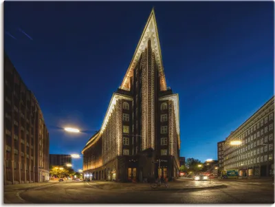 Produktbild von ARTland Leinwandbild Hamburg Chilehaus Größe: 80x60 cm