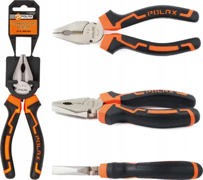 Image de Pince combinée Pince universelle Poignées bicomposantes Cr-V 160 mm Polax