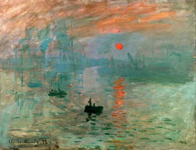 Produktbild von Legendarte - Kunstdruck auf Leinwand - Impression, Sonnenaufgang Claude Monet - Wanddeko, Canvas cm. 40x50