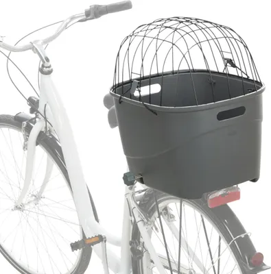 Produktbild von TRIXIE Hundefahrradkorb für Gepäckträger mit verstellbarer Halterung - grau - 36 × 47 × 46 cm