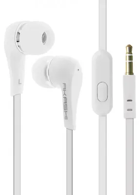 Image de Kit Pieton Intra Auriculaire+micro Blanc - Akashi