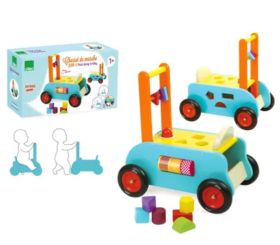 Produktbild von Vilac Holz Lauflernwagen 3-in-1 mit Aktivitäten für Kleinkinder